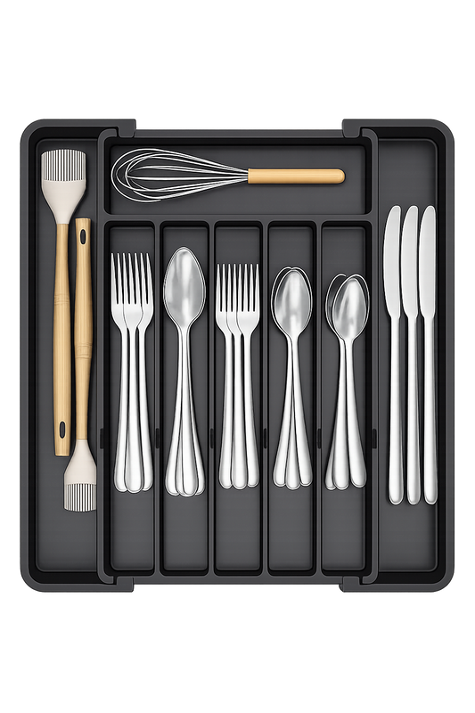Organizador de cubiertos extensible para cocina