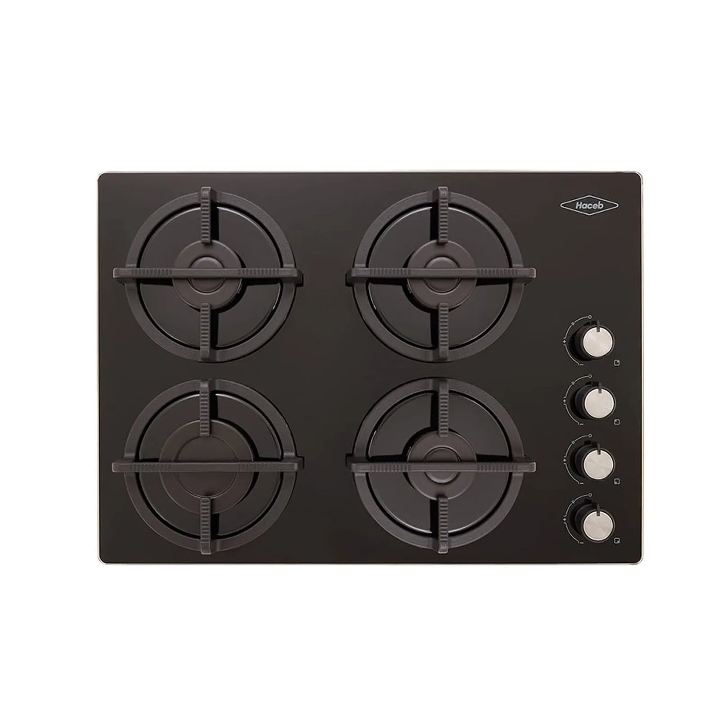 Estufa haceb vidrio 60*43 con parrilla redonda