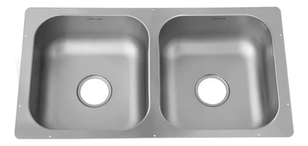 Lavaplatos Doble Acero Inoxidable 80cm Submontar Socoda