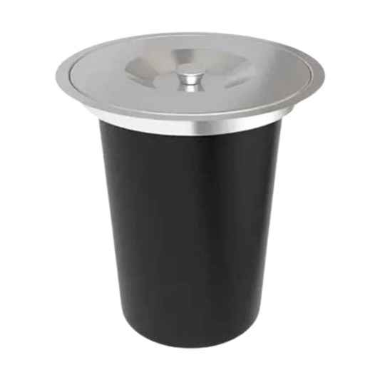 Caneca basurera para meson de cocina en acero de empotrar