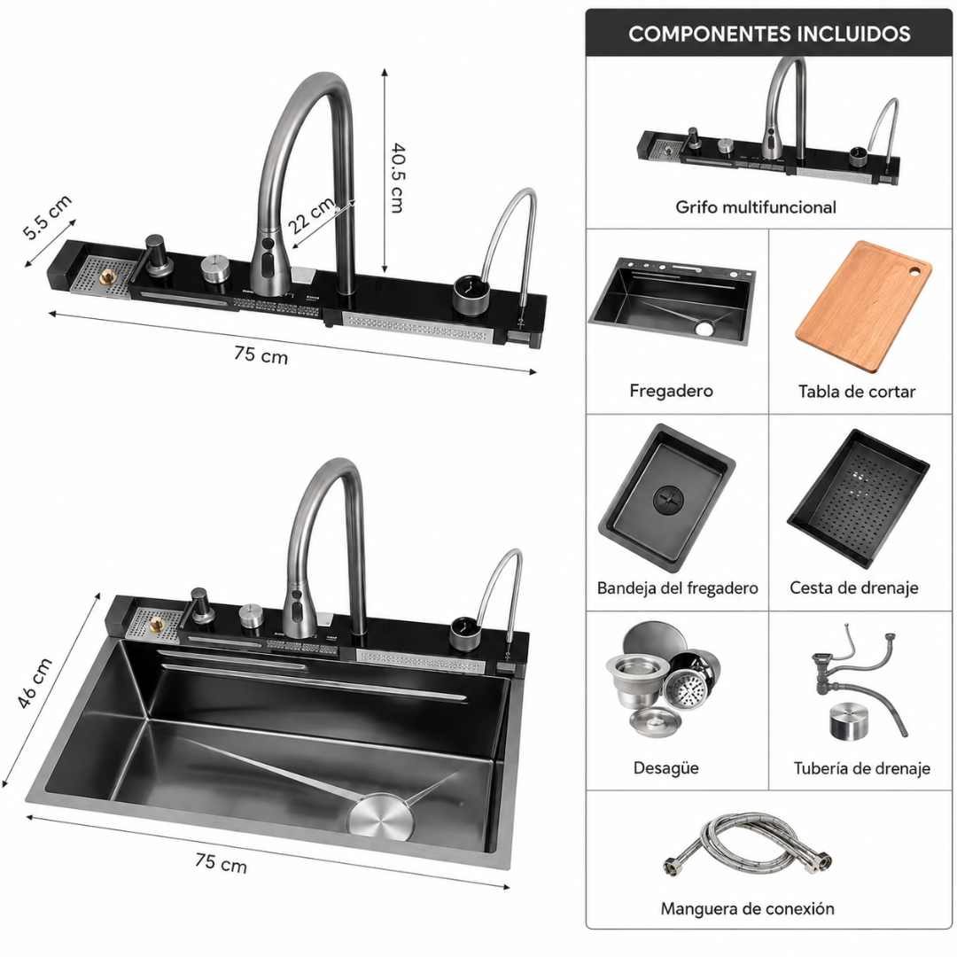 Lavaplatos Inteligente 75 cm Multifuncional