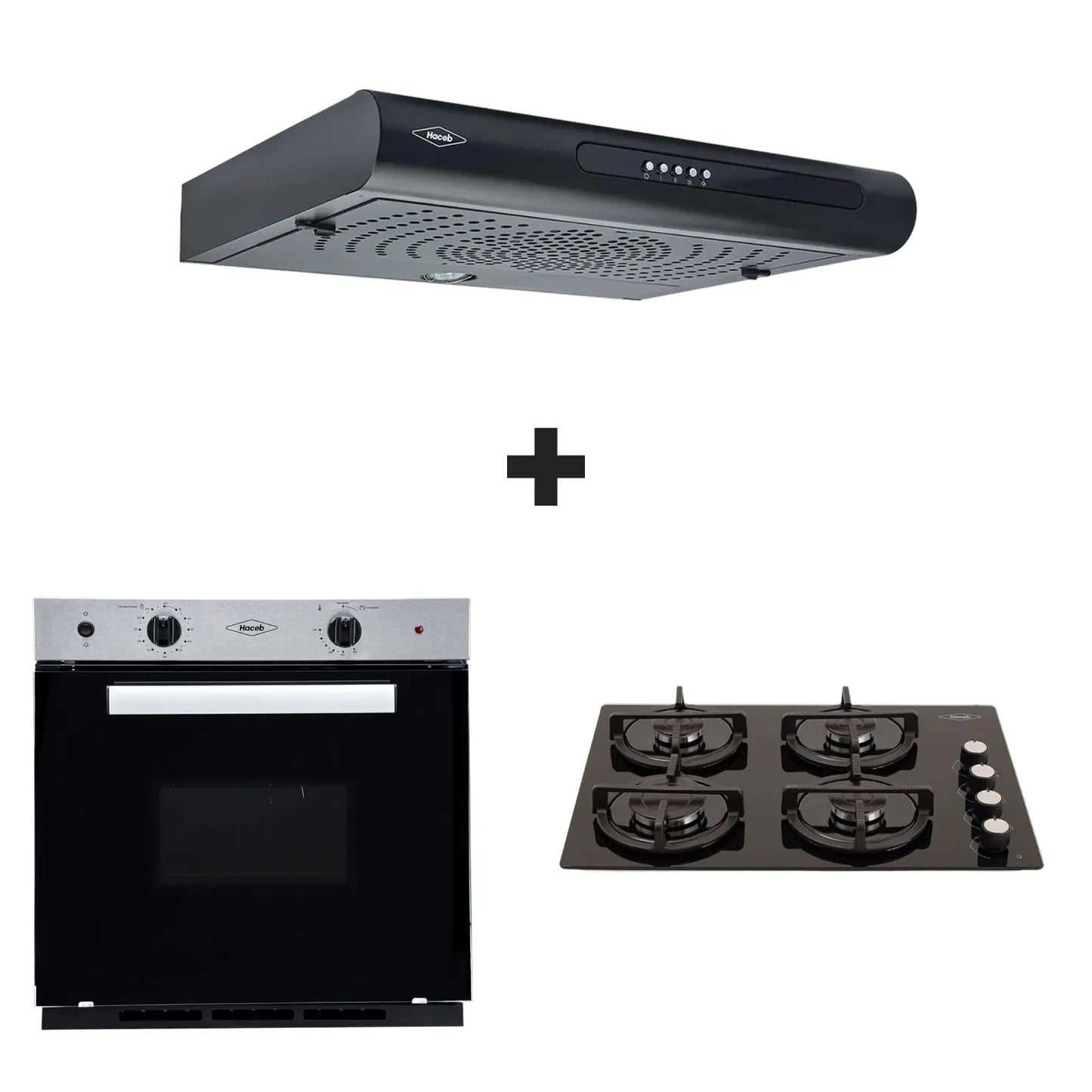 Combo haceb (campana, estufa y extractor)