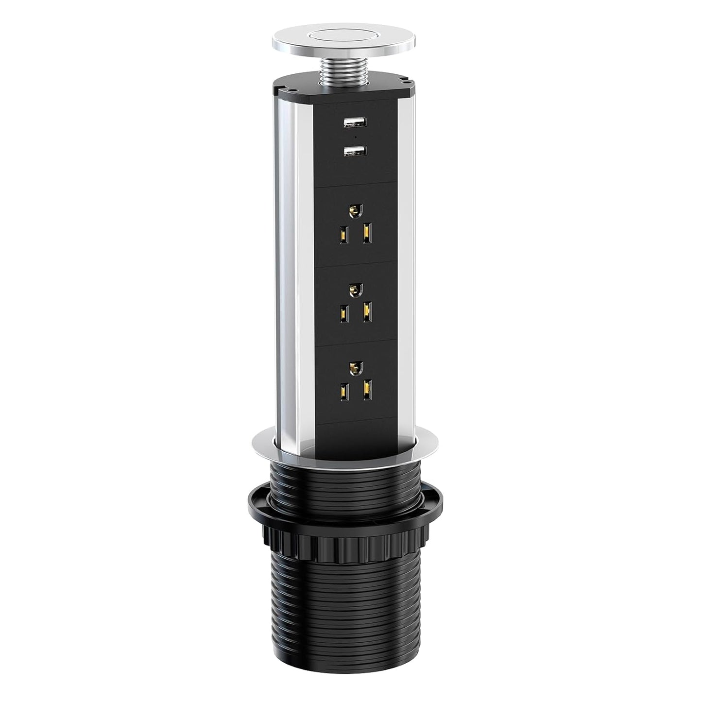 Multitoma Electrico Retractil Para Meson Cocina Y Escritorio